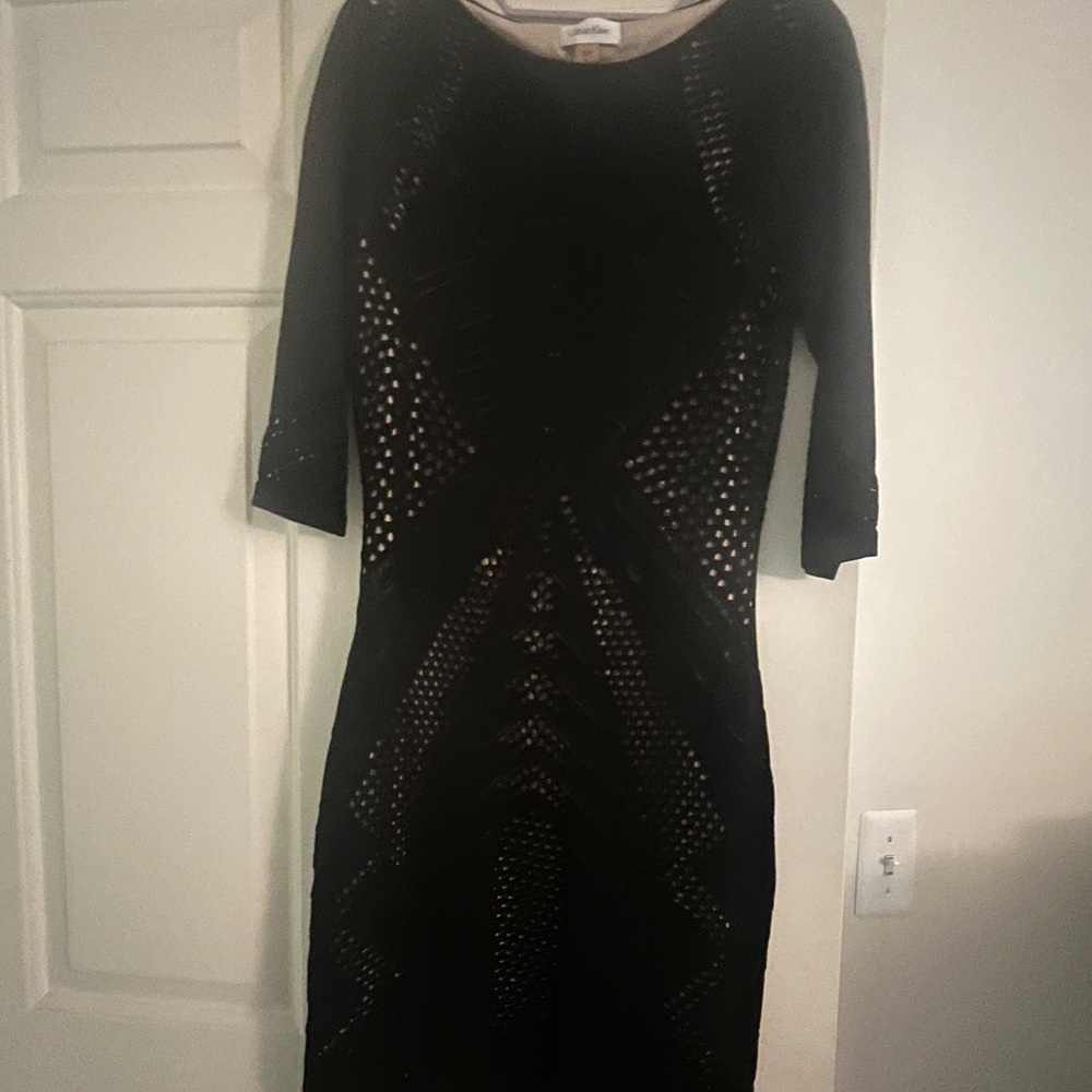 Calvin Klein Black Midi Dress Timeless Elegance